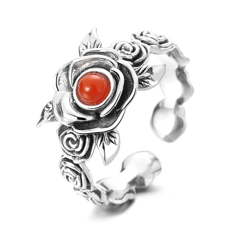 Silver Rose Ring